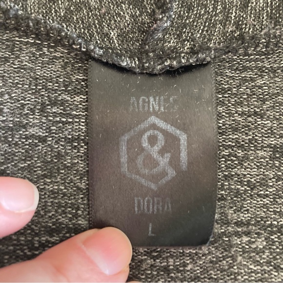 Agnes & Dora Dark Gray Blend Long Open Cardigan Large - Picture 3 of 6